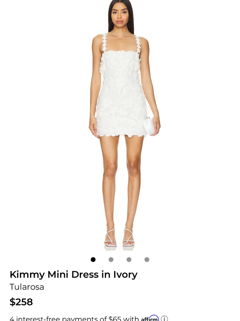 Revolve Tularosa Kimmy Mini Dress in Ivory White